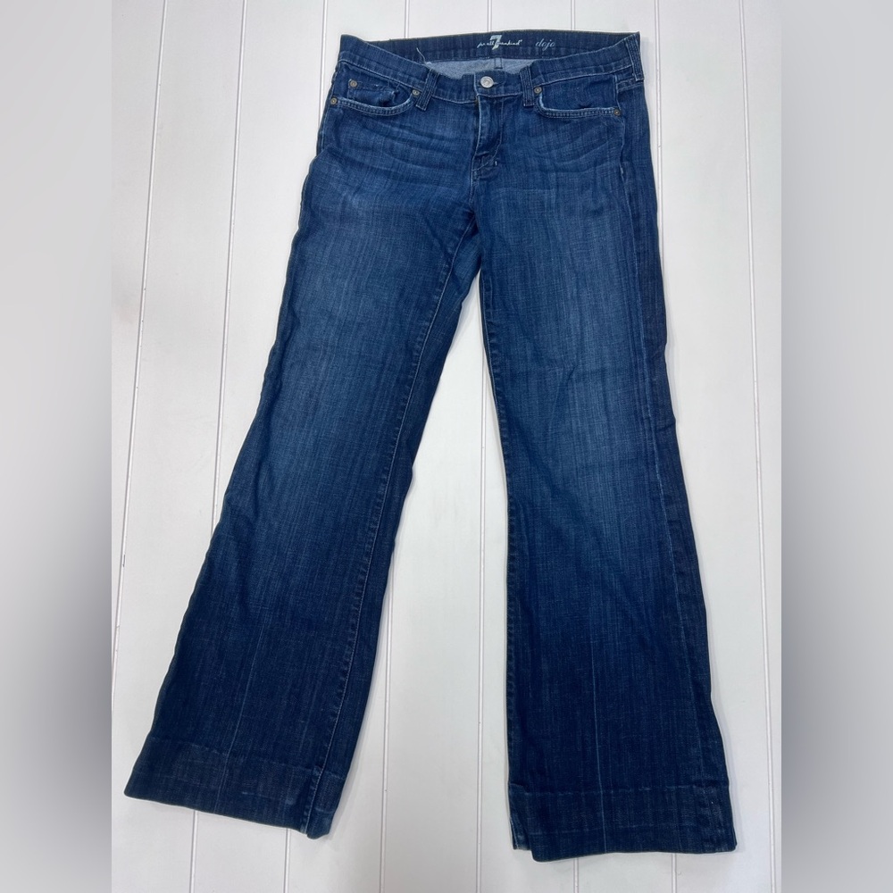 7 For All Mankind Dark Blue Flare Jeans